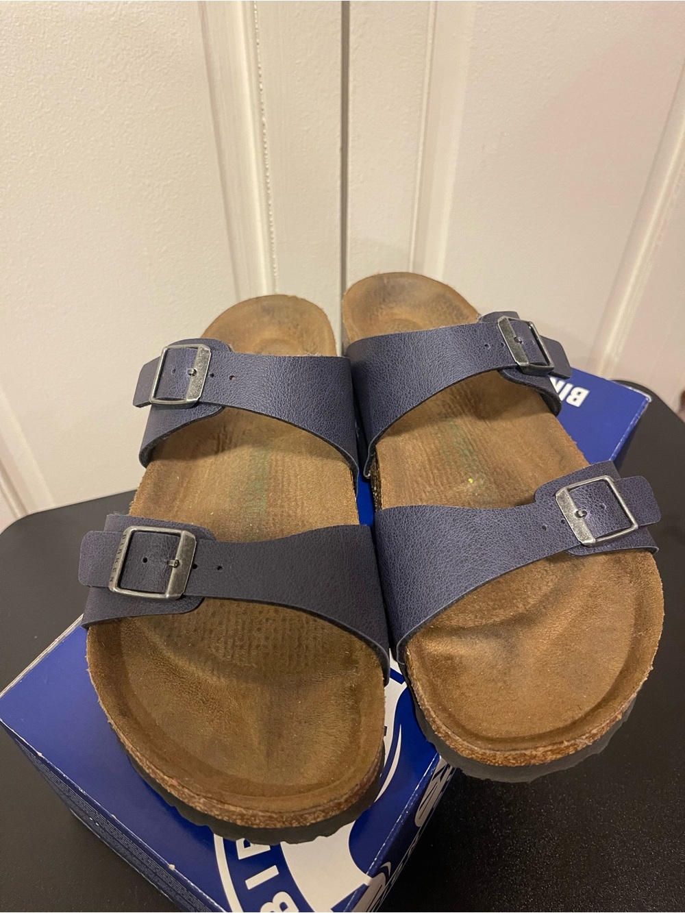 Birkenstock Men's Double-Strap Sandals in Dark Blue